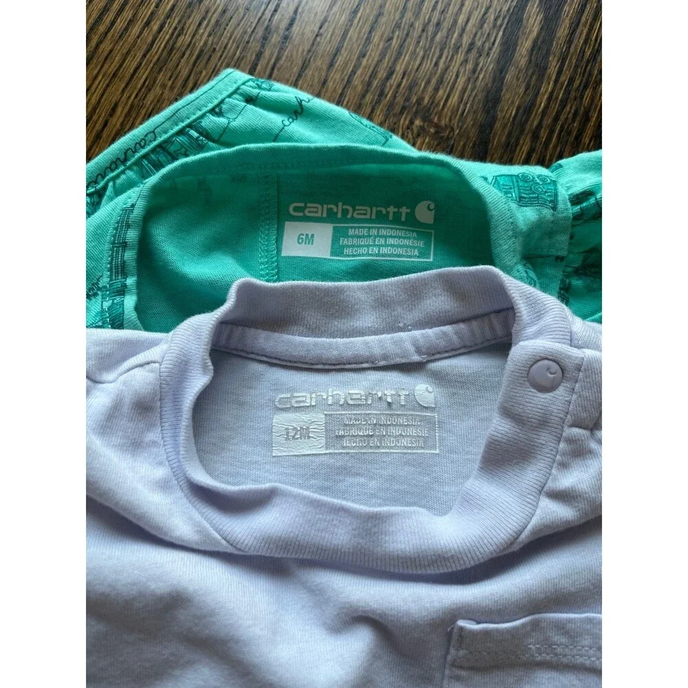 Carhartt Baby Onesie and Bubble Romper Bundle (6-9M)